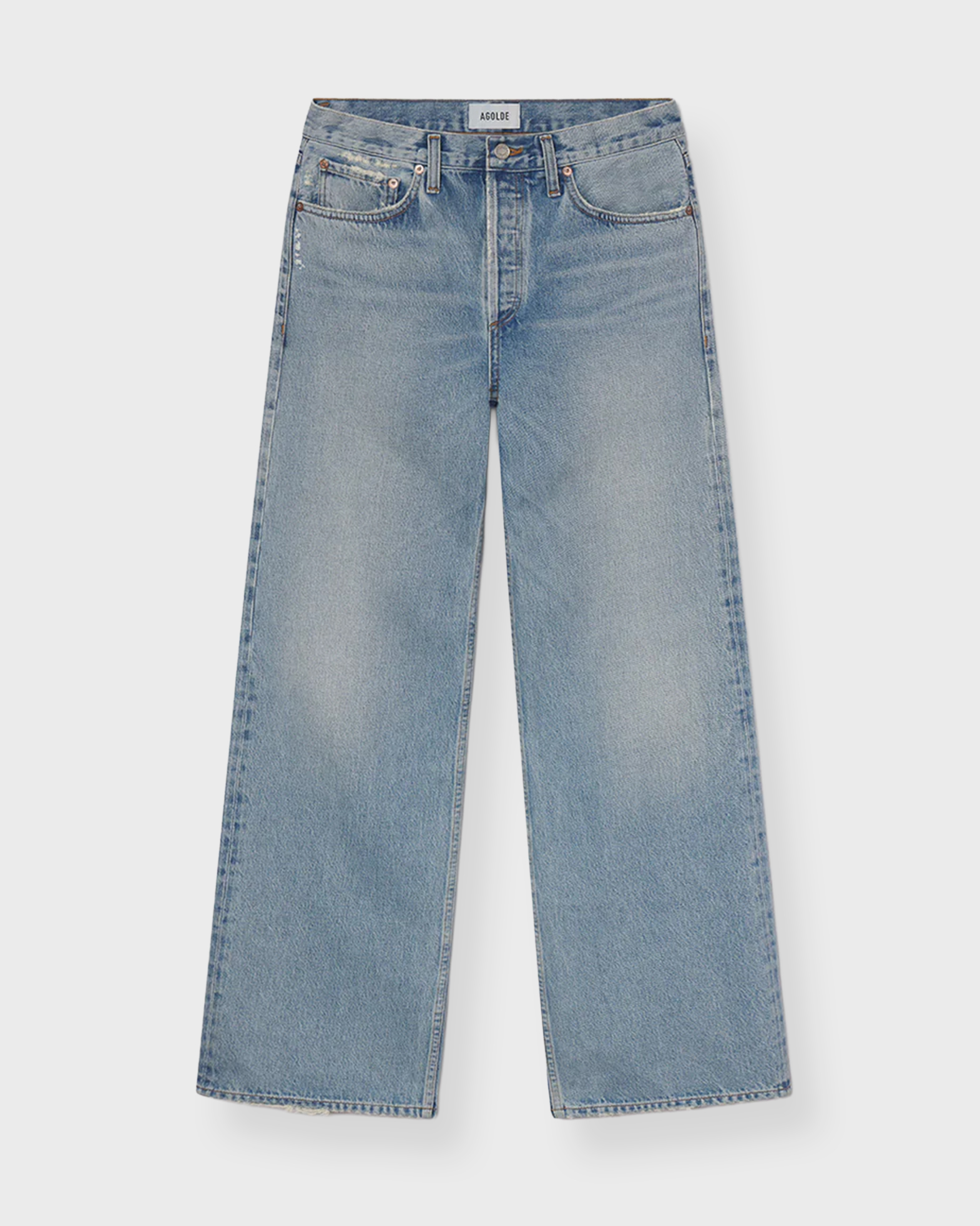Agolde Women's Light Blue Wash Arc Jean Loose Wide 32 25