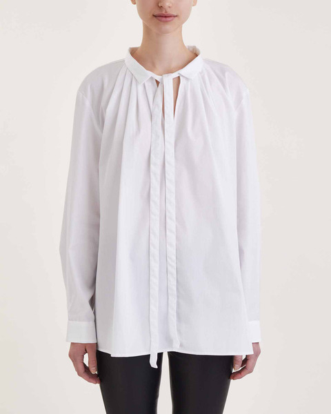 Blus Orton Poplin vit 1
