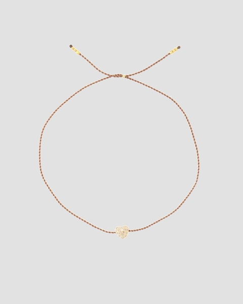 Braclet Diamond Heart Tiny Guld/beige ONESIZE 1