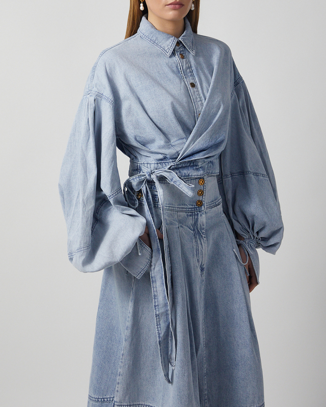 Zimmermann Blouse Rebellion Denim Wrap Denim 2 (M-L)