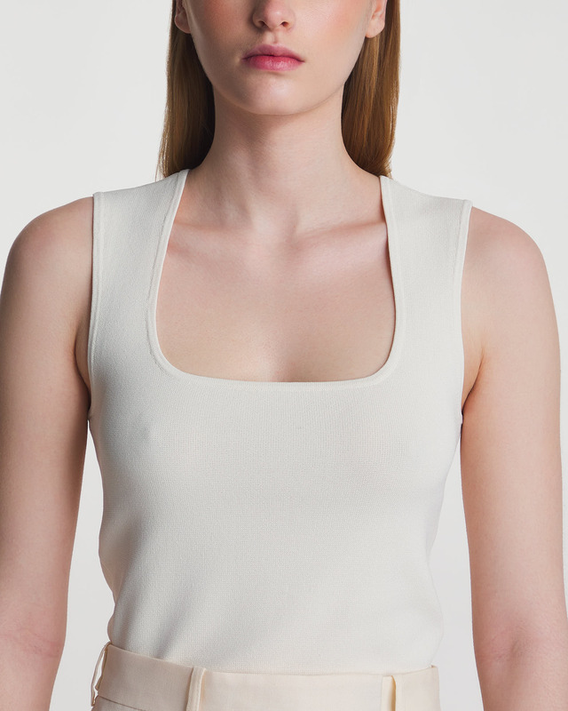 RÓHE Tanktop Bustier-shaped knitted Offwhite 36