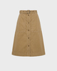 Moncler Skjørt Belted Cotton Midi Beige L