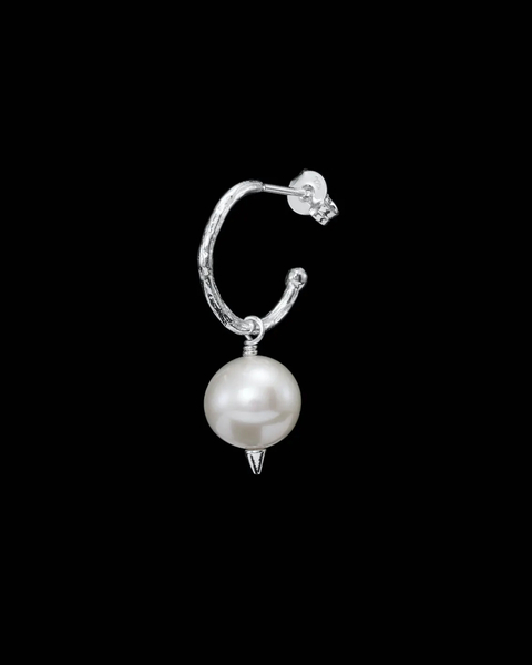 Earring Pierced Pearl  Silver ONESIZE 1