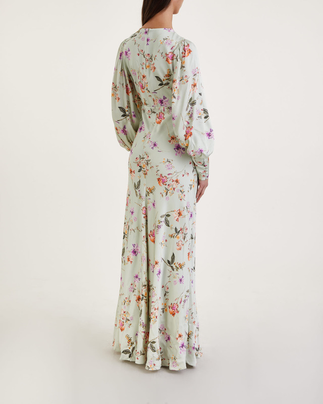 By Malina Klänning Alize Soft Floral Pistachio Mint L