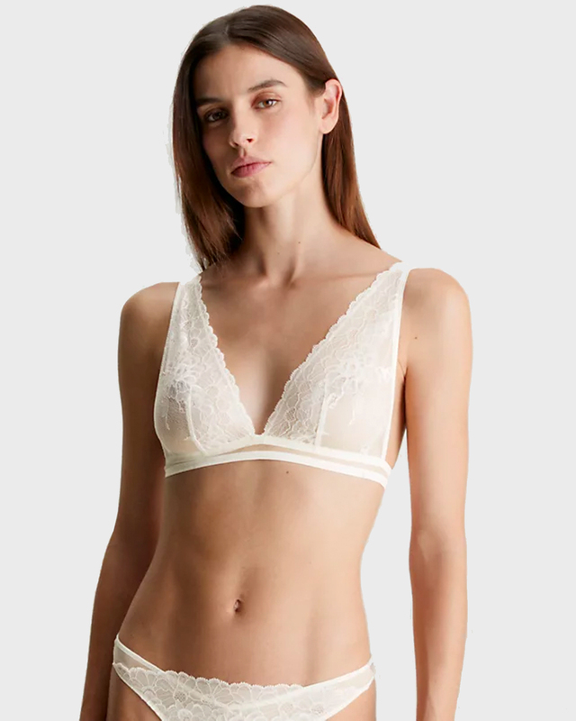 Calvin Klein Lace Triangle Bra Ivory XS