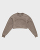 Acne Studios Sweatshirt Logo Cropped Taupe XS