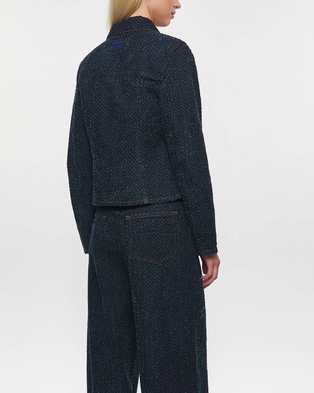 Ganni Blazer Fluffy Denim Denim 38