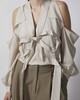Acne Studios Blouse Cut-Out Bow Light beige 38