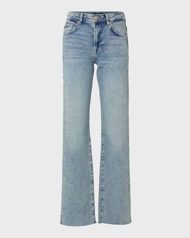 7 For All Mankind TESS TROUSER Serenade Raw Cut Ljusblå 25