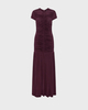 ROTATE  Dress Gathered Maxi Burgundy 40
