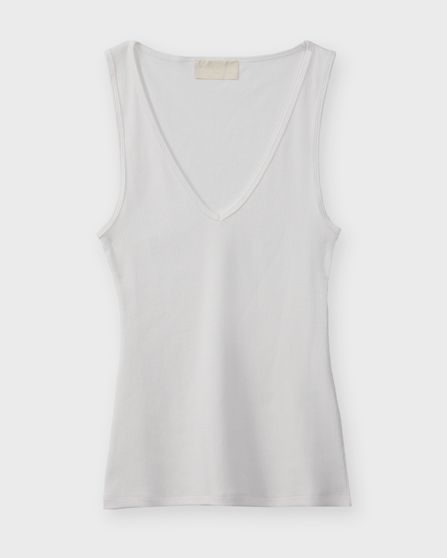 Wakakuu Icons Top Lotus Rib Tank White S