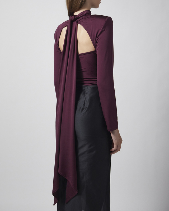 ROTATE  Topp Long-Sleeved Scarf Burgundy 36