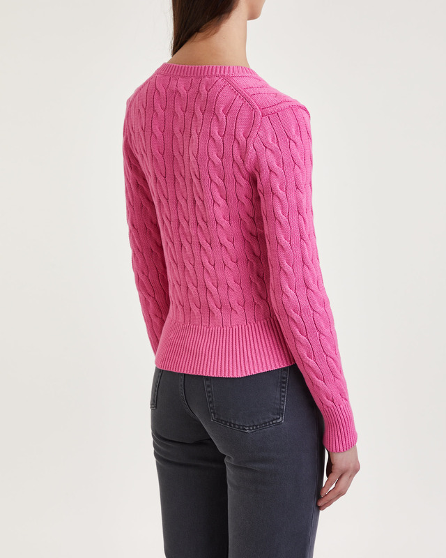 POLO Ralph Lauren Cardigan Cable Long Sleeve Rosa XL