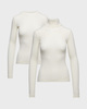Jil Sander Tröjor High Neck & Crewneck Double Layer Bone XS