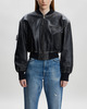 Acne Studios  Leather Bomber Jacket Black 40