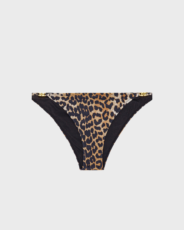 GANNI  Bikintrosa Printed Emblem Leopard 34