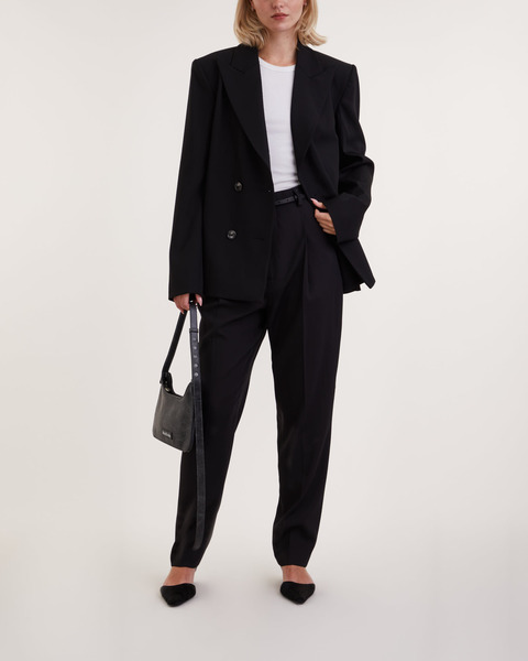 Trousers High-Waisted Tapered Black 1