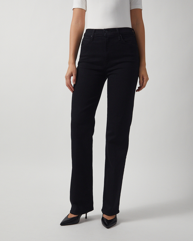 Mother Denim Jeans The Kick It Black 28