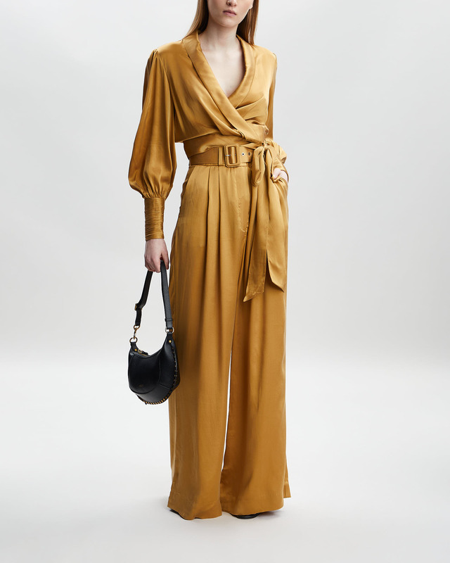 Zimmermann Byxor Silk Tuck Pant Honung  0 (XS-S)