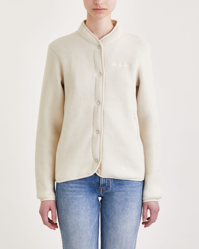 Peak Performance Cardigan W Fleece Snap Sand L