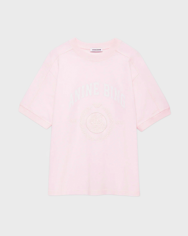 Anine Bing T-Shirt Jaylin Collegiate Light pink S