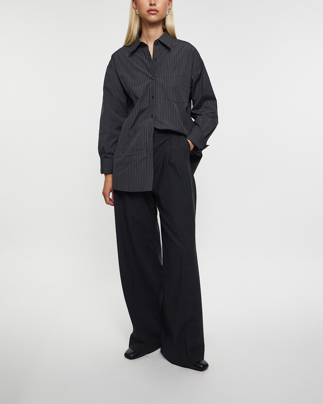 Filippa K Shirt Sammy Pinstripe Charcoal 36