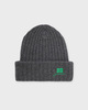 Ganni Beanie Future Wool Knit Charcoal ONESIZE