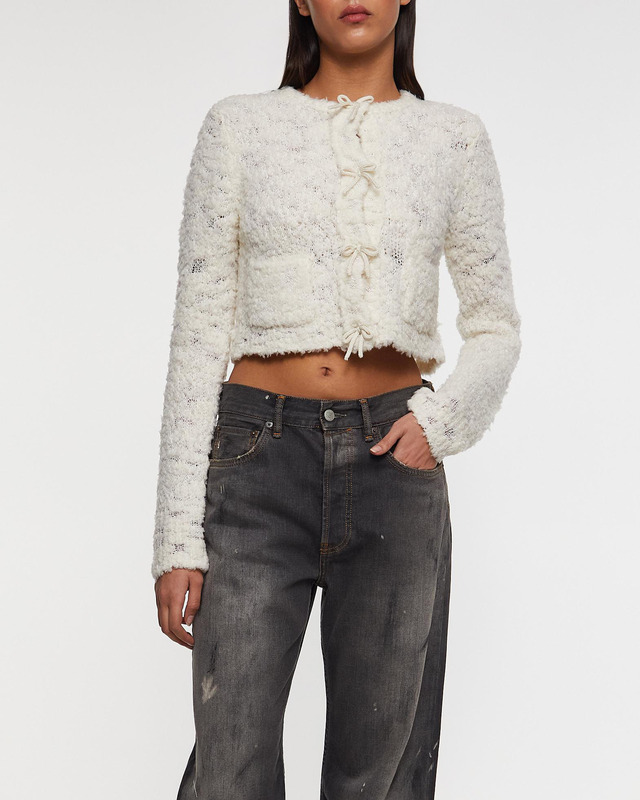 Acne Studios Kofta Open Stitch Bow  Vit S