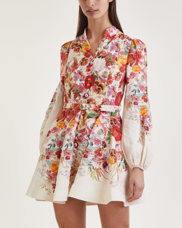Zimmermann  Klänning Wonderland Buttoned Mini Rosa 2 (M-L)