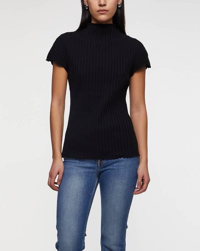 Filippa K Top Rib Cap Sleeve Black L