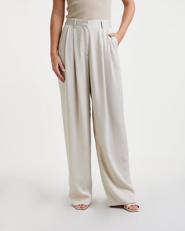 Dagmar Byxor Wide Suit Grå 38
