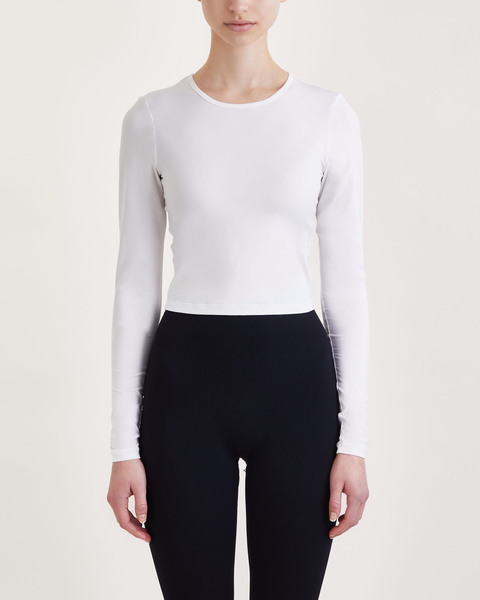 Top Crop Long Sleeve White 1