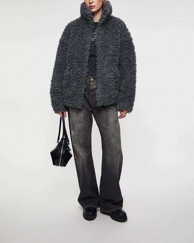 Acne Studios Jacka Faux Fur Bomber Grå XS