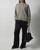 Soft Goat Sweater Boyfriend Crewneck Greige S