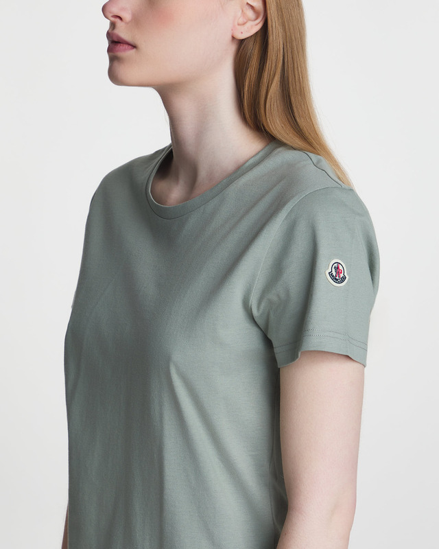Moncler T-Shirt Cotton Jersey Maglia Grön XS