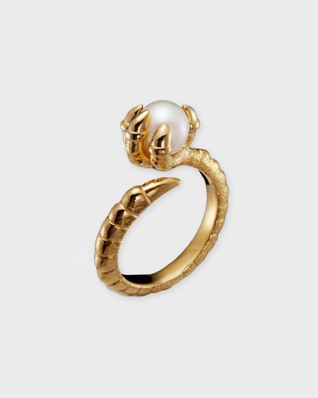 Maria Nilsdotter Ring Claw Pearl Guld 17mm