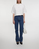 ANINE BING T-shirt Cropped Myers Framed Monogram Ivory M