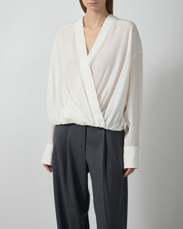 Sportmax Bluse Loose-Fit Pure Silk White IT 38 (EUR S)