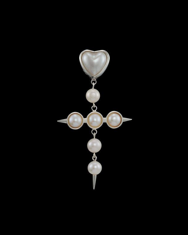 Maria Nilsdotter Earring Empress Mabe Pearl Silver ONESIZE