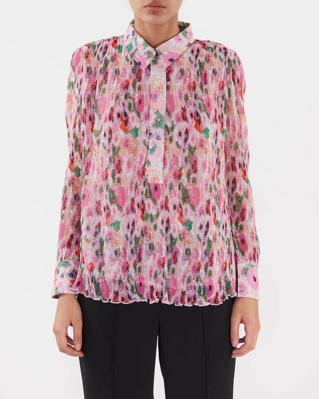 Ganni Georgette Blouse  Ljusrosa 40