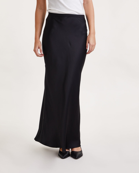 Skirt Bar Silk Maxi Black 2