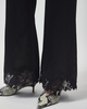 Malina Byxor Marine Satin Lace Hem Black 42