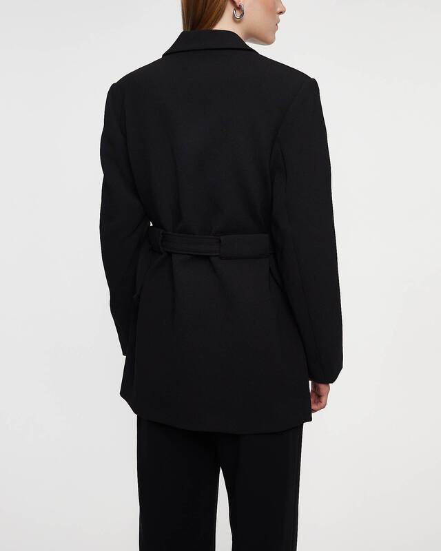 GANNI Kavaj Bonded Crepe Svart 36