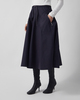 Moncler Skirt Midi Drawstring  Navy L