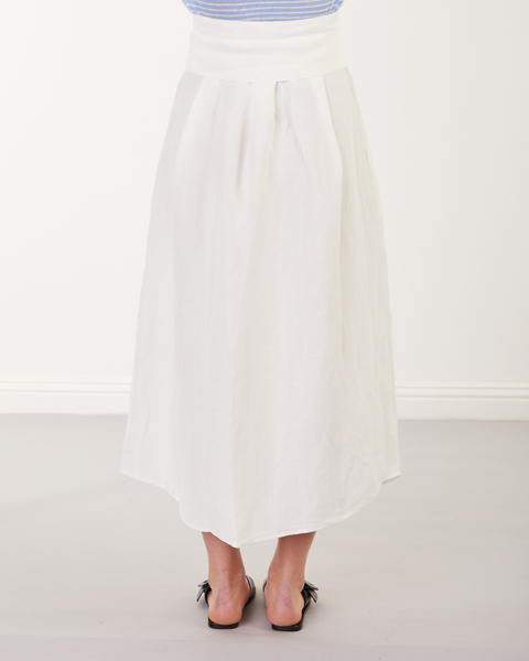 Skirt belted button front  Offwhite 2