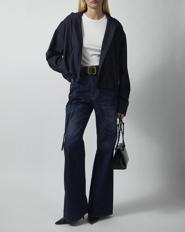 Acne Studios Skjorta Button-up Wool Overshirt Navy 34