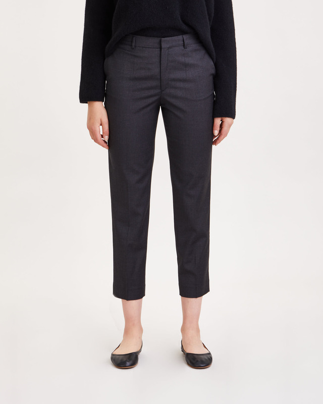 Filippa K Byxa Emma Cropped Wool Anthracite 40