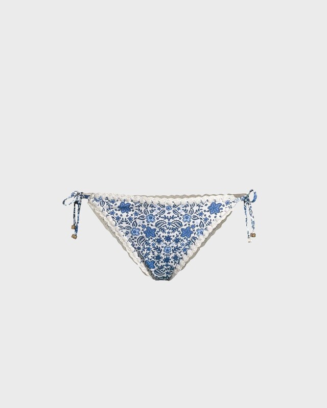 By Malina Bikini Bottoms Ally Crochet Blue/White XS