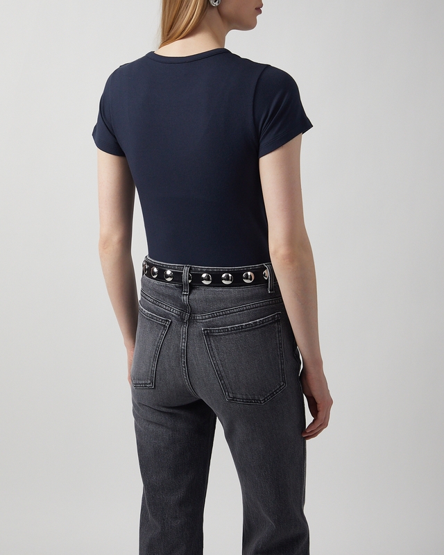 Wakakuu Icons T-Shirt Baby Tee Modal Navy L