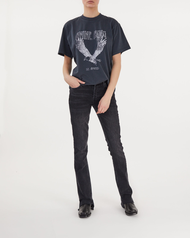 Anine Bing T-shirt Lili Tee Eagle  Svart XS